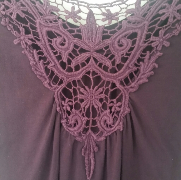 Smart Set Back Lace Top Purple - Picture 3 of 11